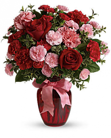 carnation and roses flower bouquet